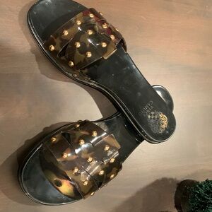 Vince Camuto Gold Studded Slide Sandal